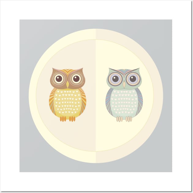 Two Owls Wall Art by JeanGregoryEvans1